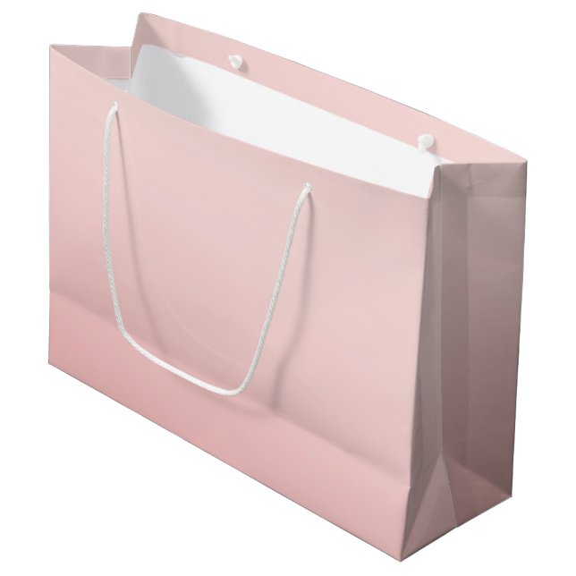 Grand Sac Cadeau Ombre rose pâle (Devant Angle)