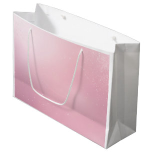 Grand Sac Cadeau Ombre scintillante féminine rose girlie