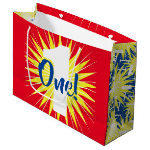 Grand Sac Cadeau Onederderful Cute coloré 1er anniversaire fête