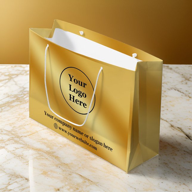 Grand Sac Cadeau Or de luxe métallique (Créateur téléchargé)