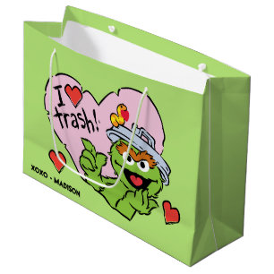 Grand Sac Cadeau Oscar "I Love Trash" Valentine