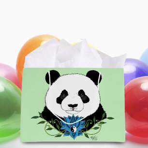 Grand Sac Cadeau Panda Bear Lotus