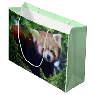 Grand Sac Cadeau Panda rouge