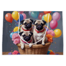 Panier rempli de Carlins et de ballons