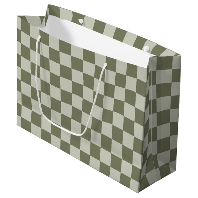 Grand Sac Cadeau Panneau de configuration Sage Green (Devant Angle)