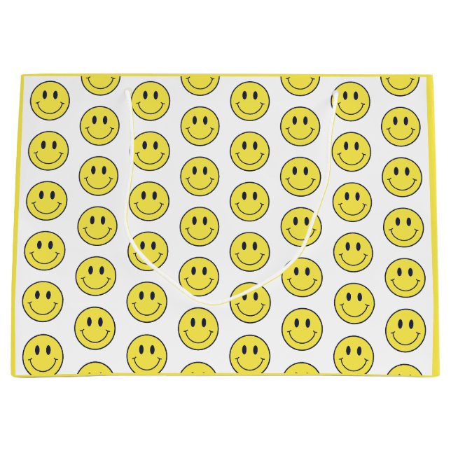 Grand Sac Cadeau Papier d'enveloppement sourire (Devant)