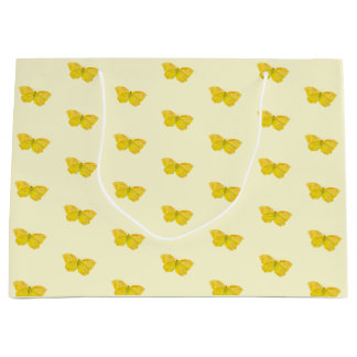 Grand Sac Cadeau Papillon jaune Commun Brimstone Flying