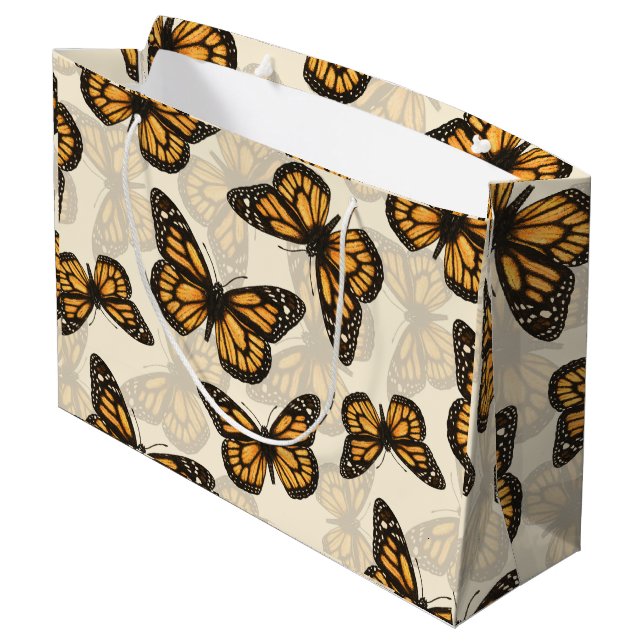 Grand Sac Cadeau Papillon monarque (Dos Angle)