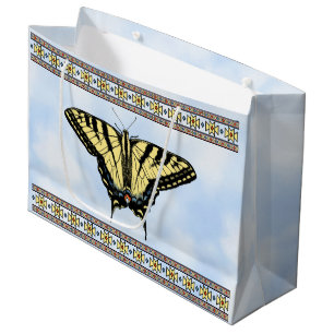 Grand Sac Cadeau Papillon Southwest Yellow Swallowtail Blue Sky
