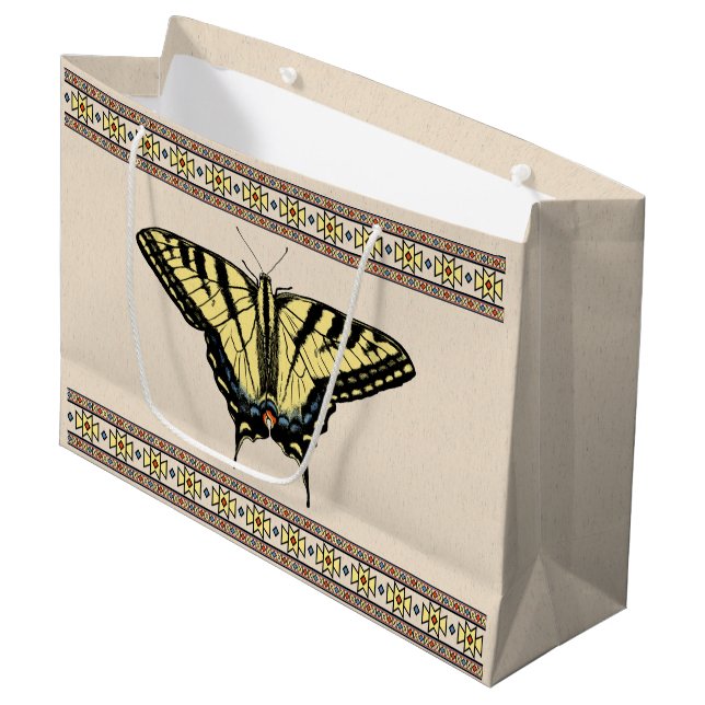Grand Sac Cadeau Papillon Southwestern jaune Swallowtail (Devant Angle)