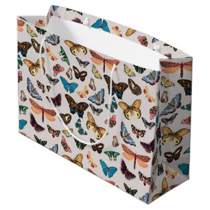 Grand Sac Cadeau Papillon vintage esthétique