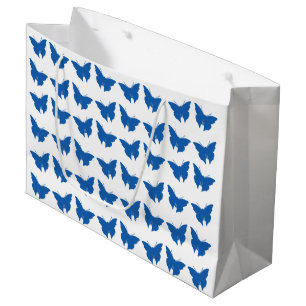 Grand Sac Cadeau Papillons Denim Blue Bold Mod