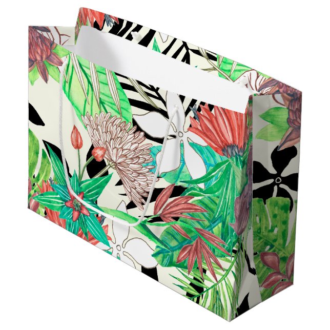 Grand Sac Cadeau Paradis floral II (Devant Angle)