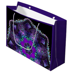 Grand Sac Cadeau Parapluie violet & coeurs .7