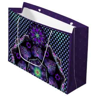 Grand Sac Cadeau Parapluie violet & coeurs .7