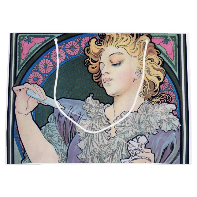 Grand Sac Cadeau Parfum, Alphonse Mucha (Devant)