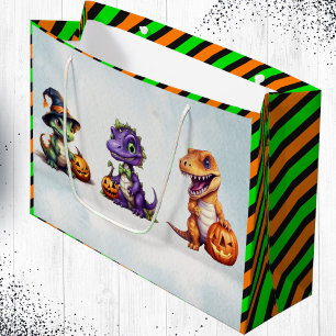 Grand Sac Cadeau Parti Dino-Mash d'Halloween