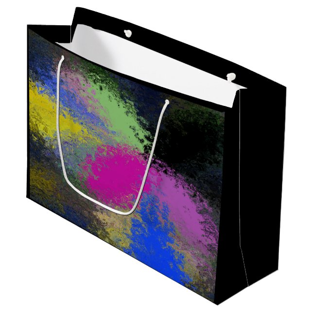 Grand sac cadeau "Pastel Splash" (Devant Angle)