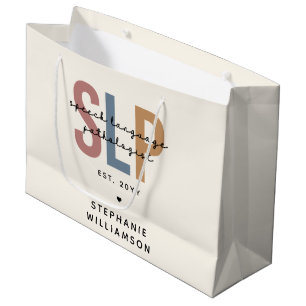 Grand Sac Cadeau Pathologiste du langage SLP personnalisé