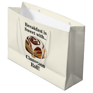 Grand Sac Cadeau Pâtisserie de petit pain sucré aux rouleaux de can