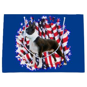 Grand Sac Cadeau Patriot de Boston Terrier