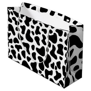 Grand Sac Cadeau Pattes blanches noires de vache