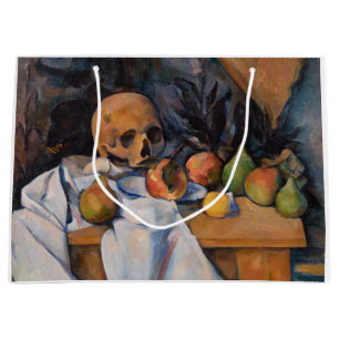 Grand Sac Cadeau Paul Cezanne - La vie morte avec le crâne