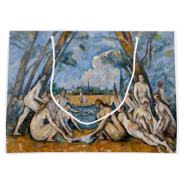 Grand Sac Cadeau Paul Cezanne - Les Grandes Baignoires (Devant)