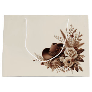 Grand Sac Cadeau Pays élégant moderne Ouest- Floral