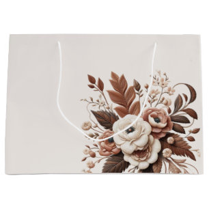 Grand Sac Cadeau Pays élégant moderne Ouest- Floral
