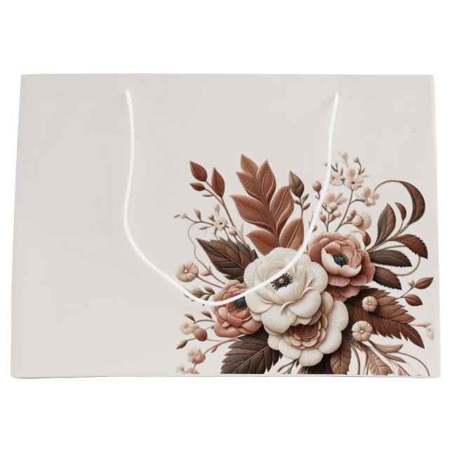Grand Sac Cadeau Pays élégant moderne Ouest- Floral (Devant)