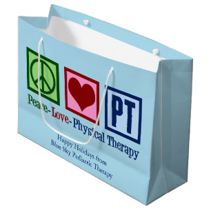 Grand Sac Cadeau Peace Love Thérapie physique personnalisée PT