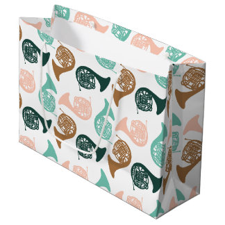 Grand Sac Cadeau Peachy Green Horn
