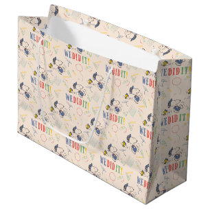 Grand Sac Cadeau Peanuts Snoopy Woodstock Nous avons réussi Diplômé
