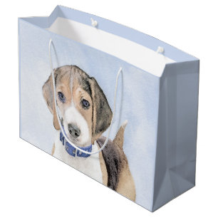 Grand Sac Cadeau Peinture beagle - Cute Original Chien Art