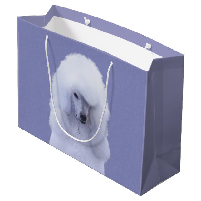 Grand Sac Cadeau Peinture blanche standard pour caniche - Art origi (Dos Angle)