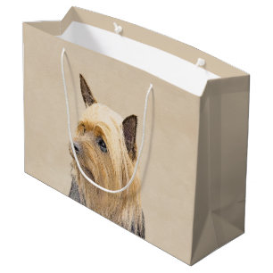 Grand Sac Cadeau Peinture Silky Terrier - Cute Original Chien Art