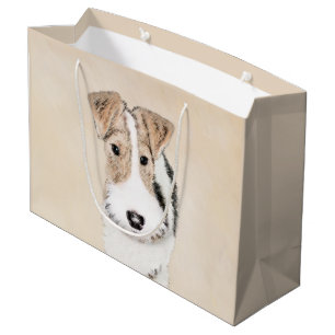 Grand Sac Cadeau Peinture Terrier de Renard de fil - Cute Original