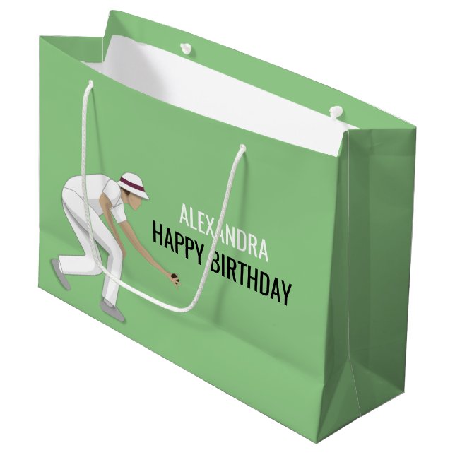 Grand Sac Cadeau Pelouse Bowls (Devant Angle)