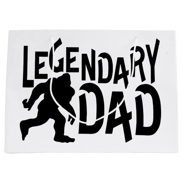 Grand Sac Cadeau Père légendaire de Bigfoot (Devant)