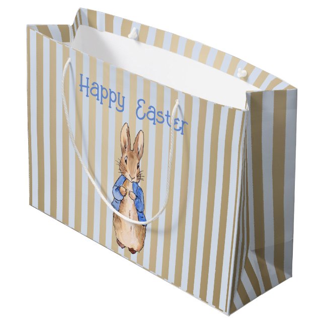 Grand Sac Cadeau Peter le lapin Joyeux salut de Pâques (Dos Angle)