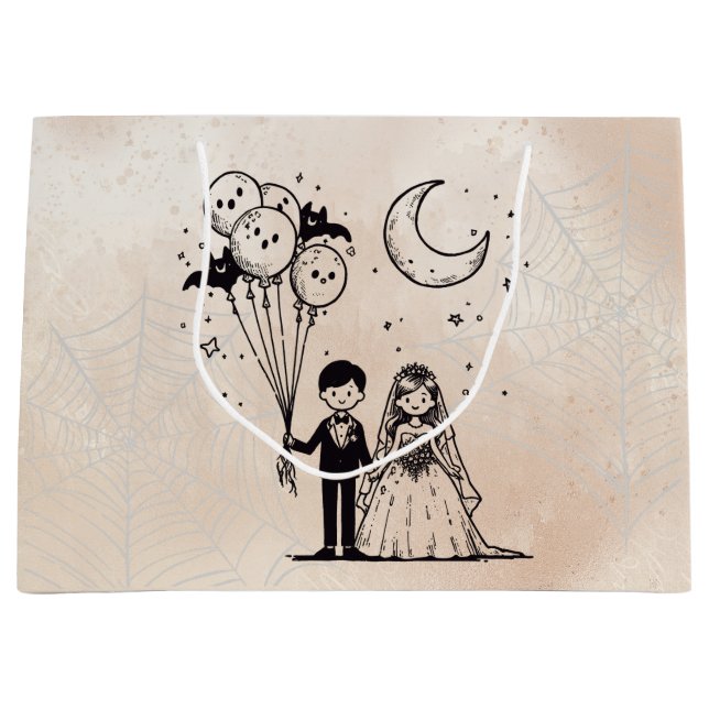 Grand Sac Cadeau Petit couple éffrayant (Devant)