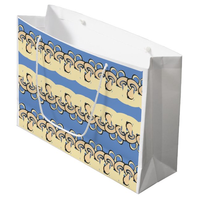 Grand Sac Cadeau Petit Garçon Pacifier Abstrait (Devant Angle)