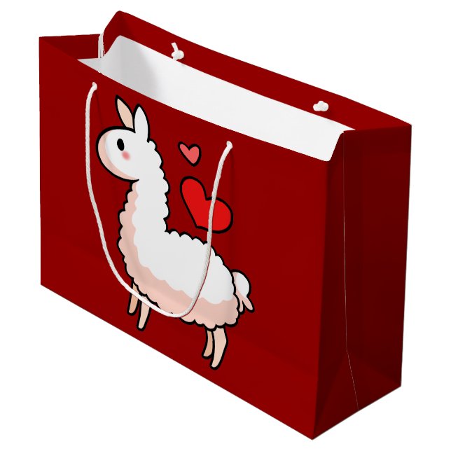 Grand Sac Cadeau Petit lama (Devant Angle)