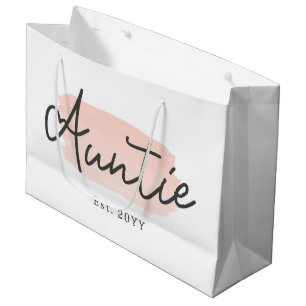 Grand Sac Cadeau Petite minuscule Bébé rose Brush Stroke Nouvelle t
