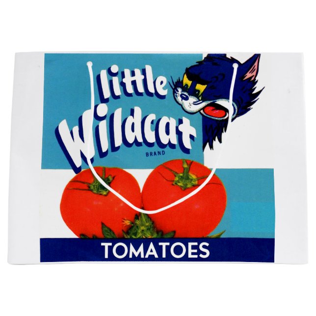Grand Sac Cadeau Petites tomates Wildcat créer étiquette (Devant)