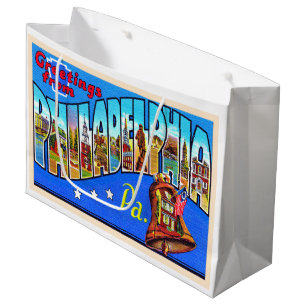 Grand Sac Cadeau Philadelphie Pennsylvanie PA Grande lettre carte p