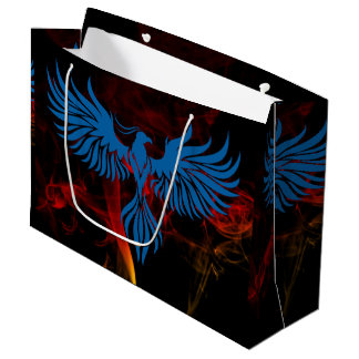 Grand Sac Cadeau Phoenix bleu