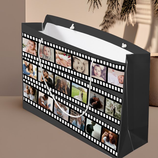 Grand Sac Cadeau Photo Collage bande film personnalisé do-it-yourse (Créateur téléchargé)