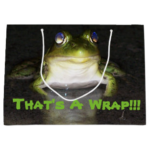 Grand Sac Cadeau Photo Grenouille verte